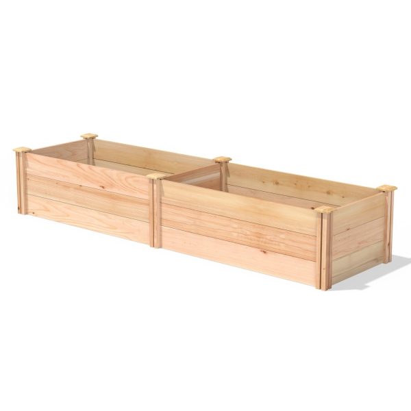 2 ft x 8 ft Tall Cedar Wood Raised Garden Bed - Made in USA - Image 2