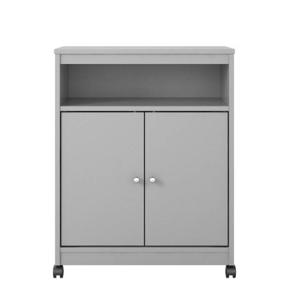 Grey Utility Cart / Kitchen Microwave Cart with Casters - Image 2