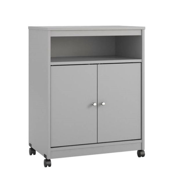 Grey Utility Cart / Kitchen Microwave Cart with Casters - Image 3