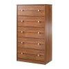 Modern 5-Drawer Bedroom Chest Dresser in Rustic Brown Wood Finish - Image 4