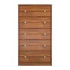 Modern 5-Drawer Bedroom Chest Dresser in Rustic Brown Wood Finish - Image 5