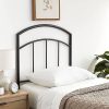 Twin size Transitional Headboard in Textured Black Metal Finish - Image 4
