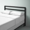 Queen size Modern Slatted Headboard in Matte Black Metal Finish - Image 3