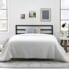 Queen size Modern Slatted Headboard in Matte Black Metal Finish - Image 4
