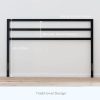 Queen size Modern Slatted Headboard in Matte Black Metal Finish - Image 5