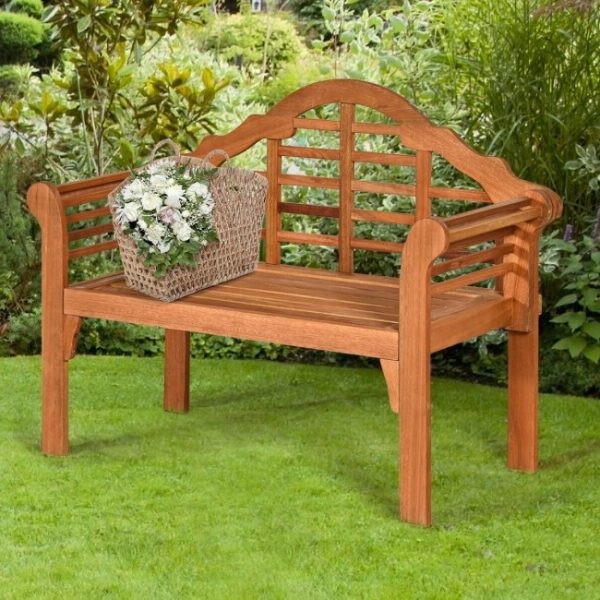 FarmHome Folding 2 Seater Garden Eucalyptus Bench - Image 3