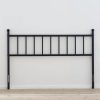 King size Traditional Farmhouse Headboard in Matte Black Metal Finish