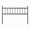 King size Traditional Farmhouse Headboard in Matte Black Metal Finish - Image 3