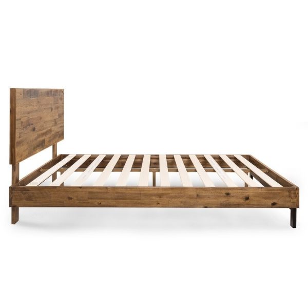 Rustic FarmHome Low Profile Pine Slatted Platform Bed in King - Image 3