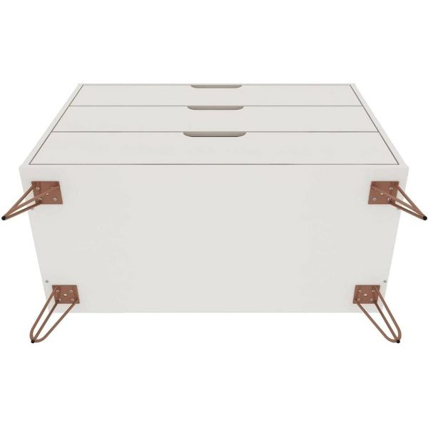 Modern Bedroom Scandinavian Style 3-Drawer Dresser in Off-White Natural Finish - Image 5