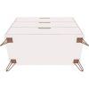 Modern Scandinavian Style Bedroom 3-Drawer Dresser in White Wood Finish - Image 4