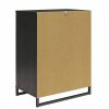 Modern 4-Drawer Bedroom Chest Dresser in Rustic Black Wood Finish - Image 5