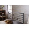 Queen Platform Bed Frame with Metal Headboard in Titanium Silver Finish - Image 3