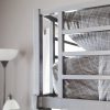 Modern Bunk Bed style Twin Loft Bed with Desk in Silver Metal Finish - Image 3