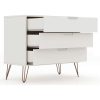 Modern Scandinavian Style Bedroom 3-Drawer Dresser in Off-White Finish - Image 2