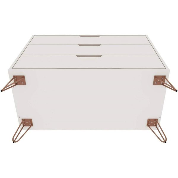 Modern Scandinavian Style Bedroom 3-Drawer Dresser in Off-White Finish - Image 4