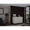 Modern Scandinavian Style Bedroom 3-Drawer Dresser in Off-White Finish - Image 5