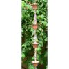 Pure Copper 8.5-Ft Rain Chain with 10 Round Cups and Teardrop Chain-Links - Image 3