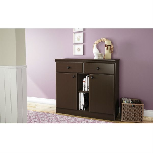 Console Table Sideboard with Storage Drawers in Chocolate - Image 3