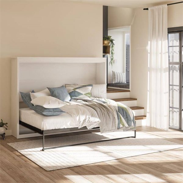 Full size Murphy Bed Daybed in Ivory White Oak Finish - Image 3