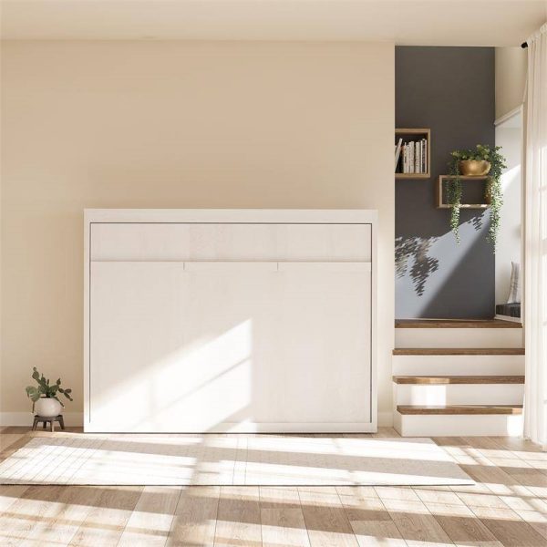 Full size Murphy Bed Daybed in Ivory White Oak Finish - Image 4