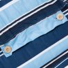 Blue Navy Stripe Quilted 13-Ft Hammock with Heavy Duty Bronze Metal Stand - Image 3