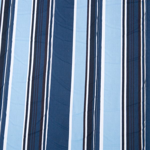 Blue Navy Stripe Quilted 13-Ft Hammock with Heavy Duty Bronze Metal Stand - Image 4