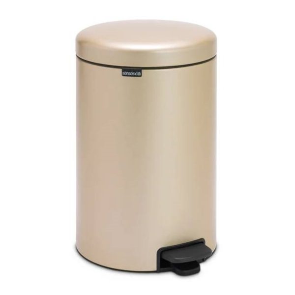 Stainless Steel 3-Gallon Kitchen Trash Can with Step-on Lid in Champagne Gold - Image 2