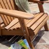 Oversized Classic Adirondack Chair with Pull-Out Ottoman in Natural - Image 2