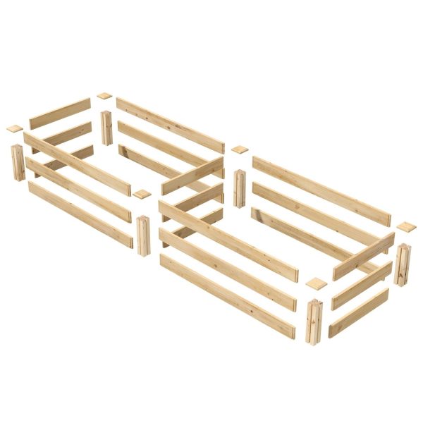 Pine Wood 2-Ft x 8-Ft Outdoor Raised Garden Bed Planter Frame - Made in USA - Image 3