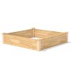 4ft x 4ft Outdoor Pine Wood Raised Garden Bed Planter Box - Made in USA - Image 2
