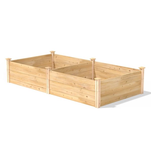 17-inch High Pine Wood Raised Garden Bed 4 ft x 8 ft - Made in USA - Image 2