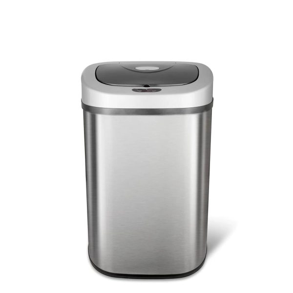 Stainless Steel 21-Gallon Kitchen Trash Can with Motion Sensor Lid - Image 2