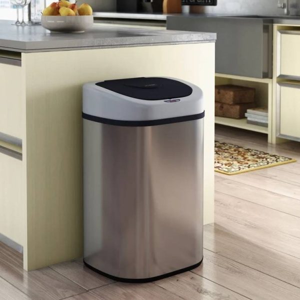 Stainless Steel 21-Gallon Kitchen Trash Can with Motion Sensor Lid - Image 3