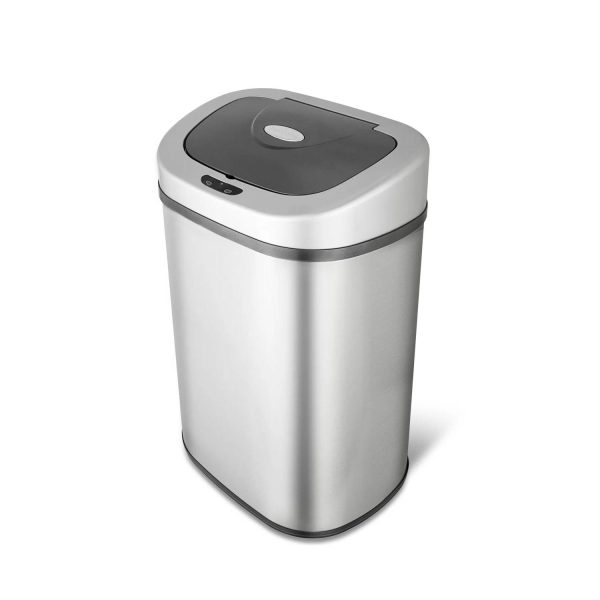 Stainless Steel 21-Gallon Kitchen Trash Can with Motion Sensor Lid - Image 4