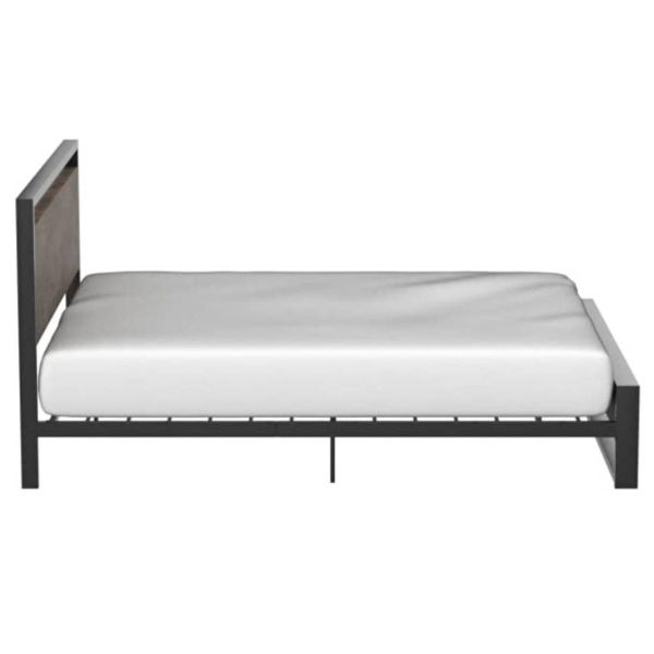Queen Modern Farmhouse Platform Bed Frame with Wood Panel Headboard Footboard - Image 5