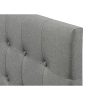 Queen Modern Classic Style Button-Tufted Headboard in Grey Upholstered Fabric - Image 3