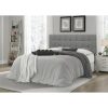 Queen Modern Classic Style Button-Tufted Headboard in Grey Upholstered Fabric - Image 4