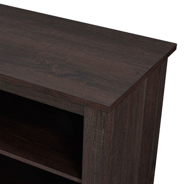 Espresso 70-inch Electric Fireplace TV Stand Space Heater - Image 2