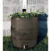 Brown Round Rain Barrel with Built in Planter - 35 Gallon - Image 2