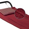 Red Waterproof Patio Hammock w/ Stand Pillow Storage Pockets - Image 2
