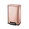 Stainless Steel 13-Gallon Kitchen Trash Can with Step Lid in Copper Rose Gold - Image 2