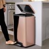 Stainless Steel 13-Gallon Kitchen Trash Can with Step Lid in Copper Rose Gold - Image 3