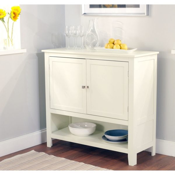 Kitchen Dining Storage Cabinet Sideboard Buffet Server in Antique White - Image 3