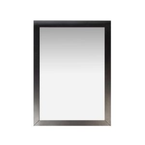 Modern 22-inch x 30-inch Bathroom Vanity Wall Mirror with Black Wood Frame