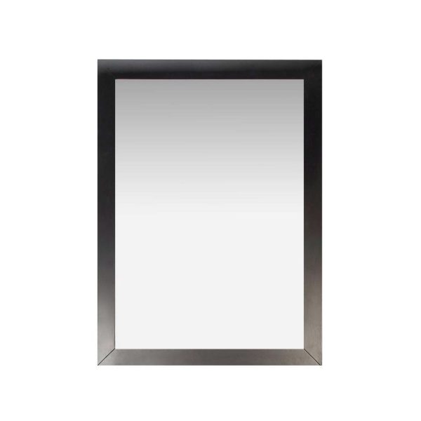 Modern 22-inch x 30-inch Bathroom Vanity Wall Mirror with Black Wood Frame