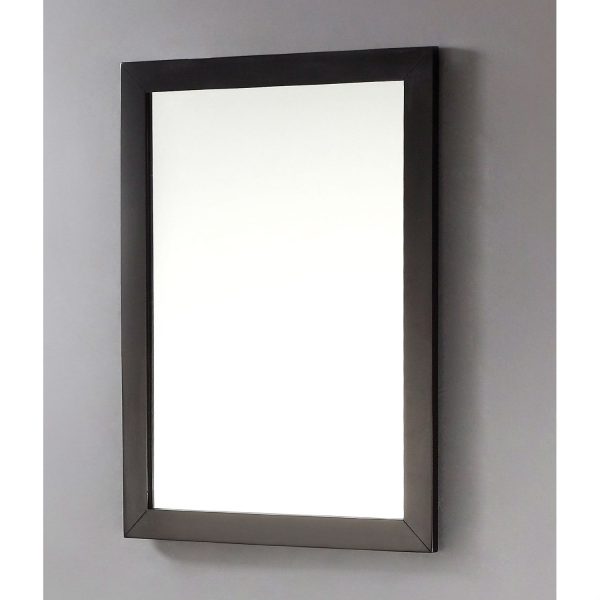 Modern 22-inch x 30-inch Bathroom Vanity Wall Mirror with Black Wood Frame - Image 2
