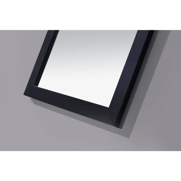 Modern 22-inch x 30-inch Bathroom Vanity Wall Mirror with Black Wood Frame - Image 3