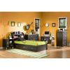Twin-size Bookcase Headboard in Black Onyx Charcoal Finish - Image 3