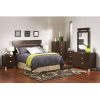 Full / Queen size Modern Headboard in Dark Brown Chocolate Finish - Image 2